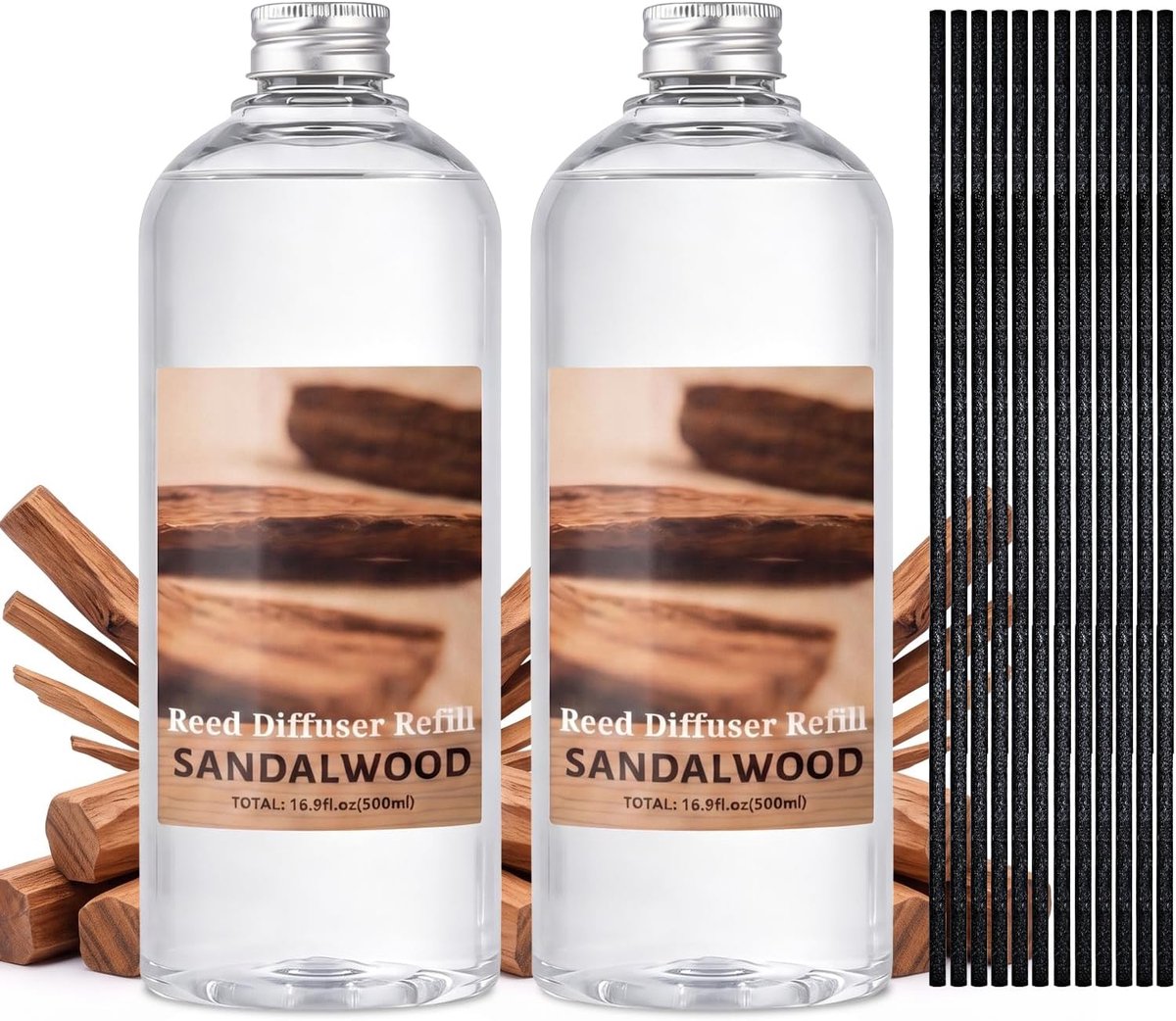Navulverpakking voor diffuser, 1000 ml, sandelhout, parfum huis - ShopVlot