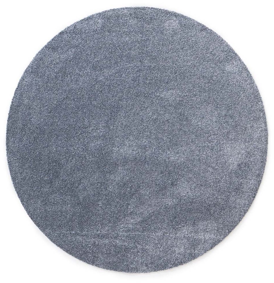Tapeso Wasbaar vloerkleed rond - Fresh poederblauw 80