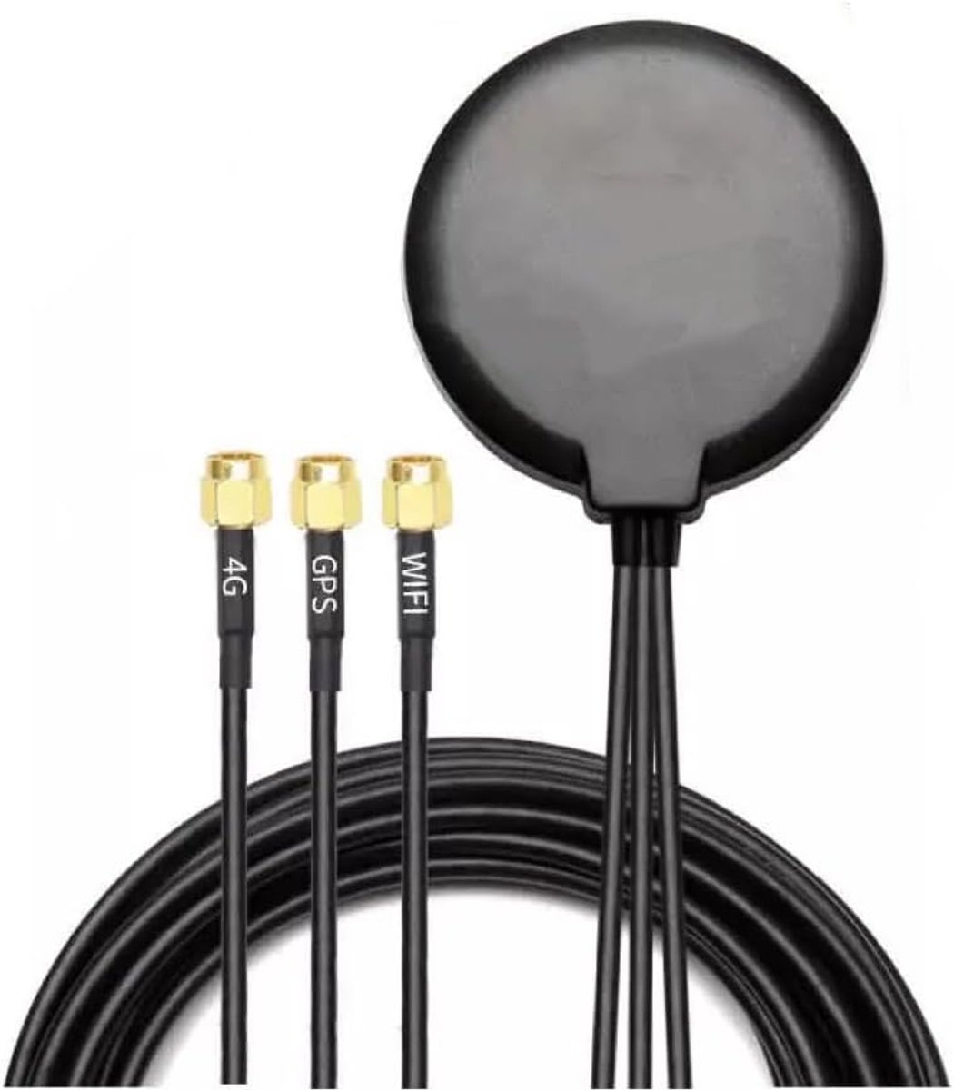 GPS antenne 3in1 SMA plug - Omnidirectionele connector - 4G ondersteuning - Betrouwbare ontvangst - ShopVlot