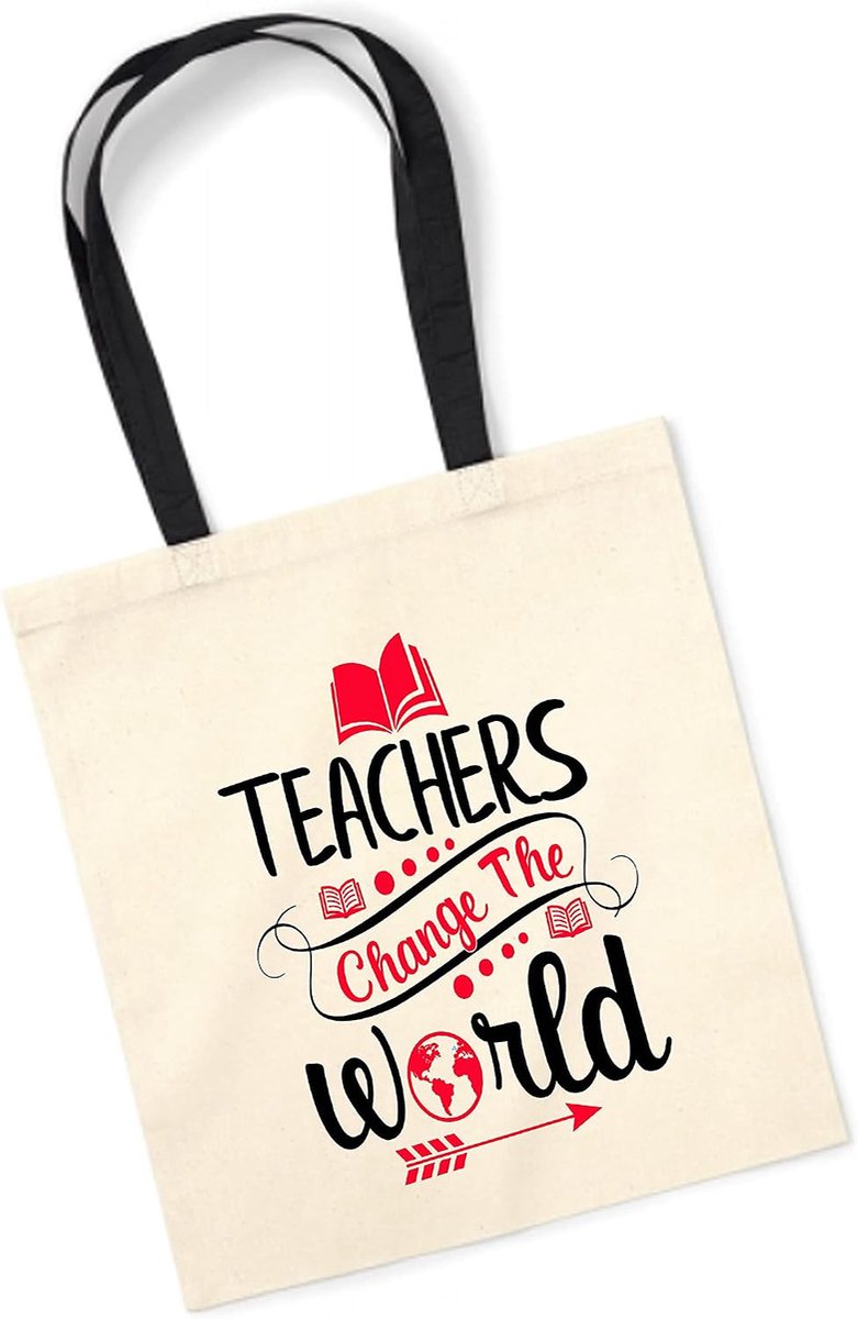 Los Eventos de la Tata. Tote Bag with Pink Handle for Teachers, pink - ShopVlot