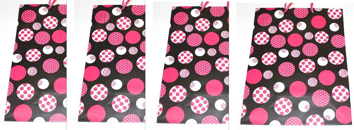 CaPiSo 6 verschillende motieven cadeautasjes DIN A5 Midi geschenkverpakking 18 x 23 x 10 cm verjaardag cadeauzakjes - ShopVlot
