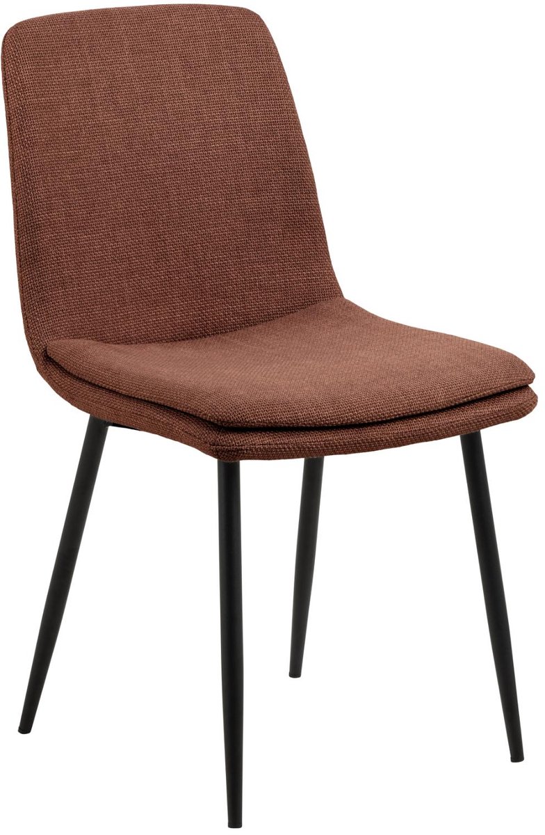 Giga Living Eetkamerstoel Becky - Terracotta Stof - Zithoogte 48cm - Set van 4