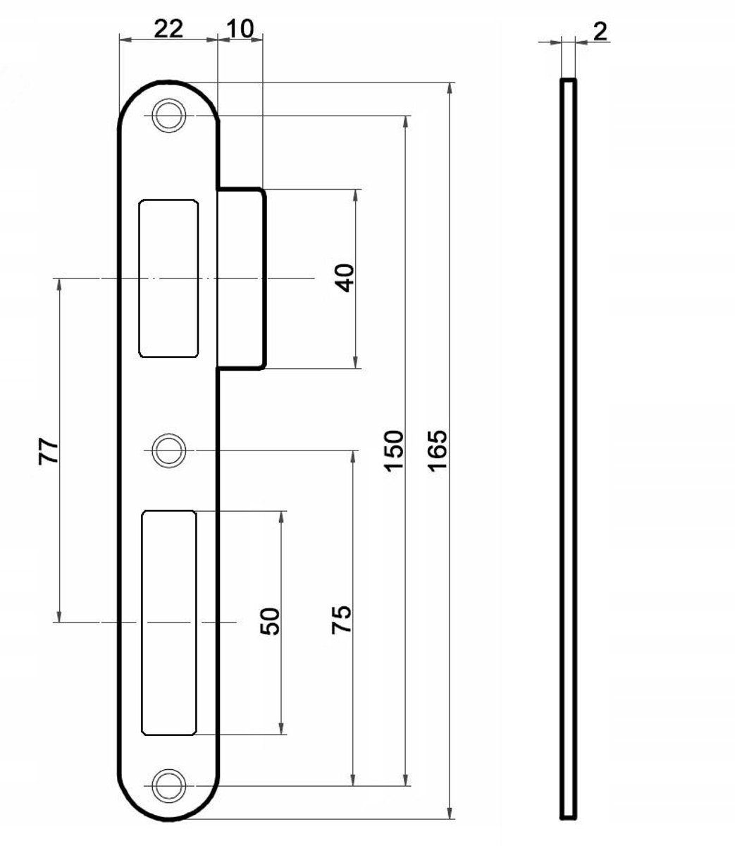 ALFA-BETA Messing Sluitplaat met Rol, Universeel