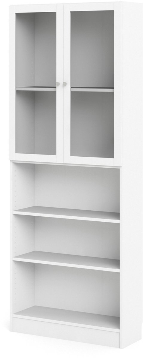 Giga Living Boekenkast Basic - Wit - 79x203cm