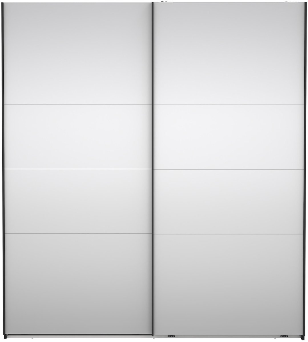 Giga Living Kledingkast Catania - Zwart - Incl. Spiegel - 179x67x200cm