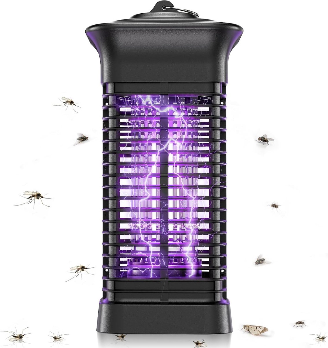 Muggenlamp - Zwart - Elektrische Insectenverdelger met 15 W UV-Lamp - Voor Binnen en Buiten