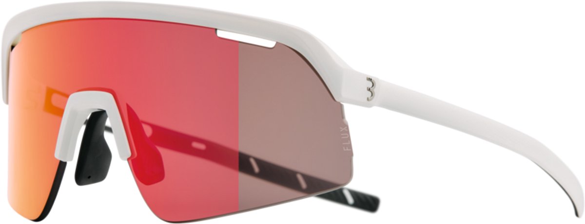 BBB Cycling Valor Flux Professionele Fietsbril Heren en Dames - Hoog Contrast Sportbril - Wielrenbril Met Flux Lens - Anti-Condens - Mat Wit - BSG-81