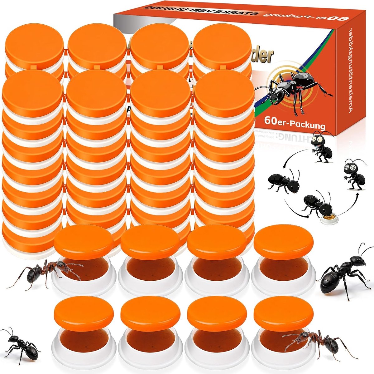 Pack of 60 Ant Lure for Indoor and Outdoor Use Ant Guard - Effective Ant Lure Safe for Children and Pets - ShopVlot