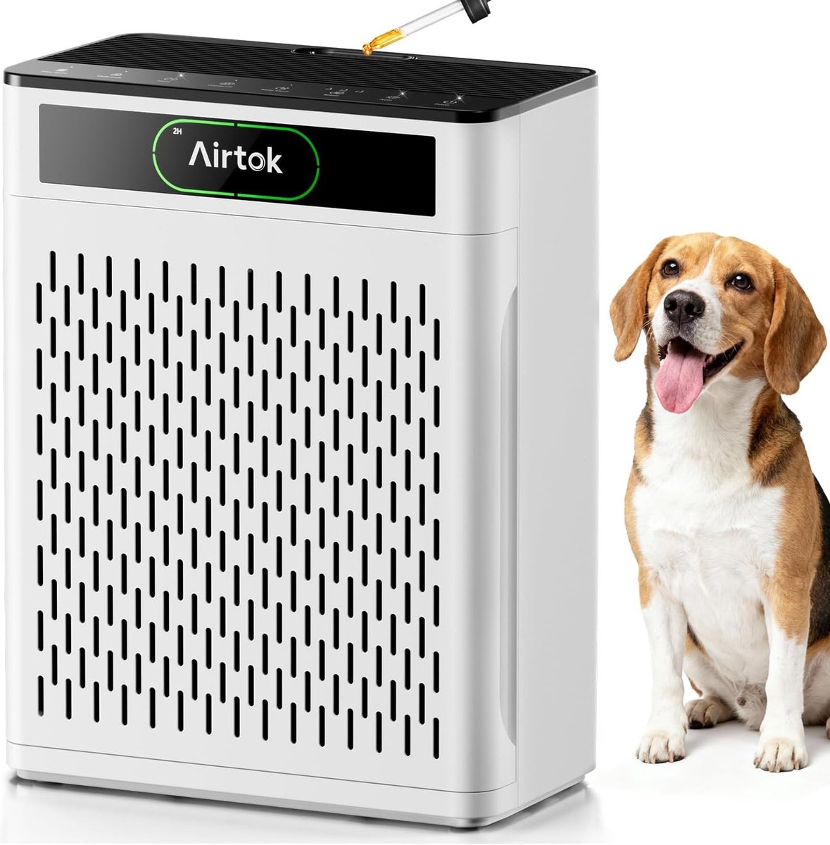Luchtreiniger voor Grote Ruimtes - Wit - Tot 172 m² - HEPA Filters met Aromatherapie - Voor Thuis en Dieren