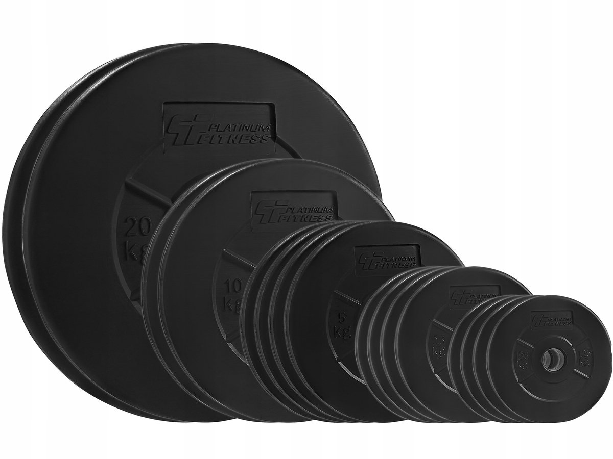 Platinum Fitness Gewichtset 95kg - Bitumineuze schijven 29mm