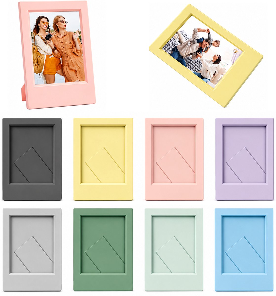 Mini fotolijstjes voor instantfoto’s - 9,2 x 6,1 cm - 8 stuks