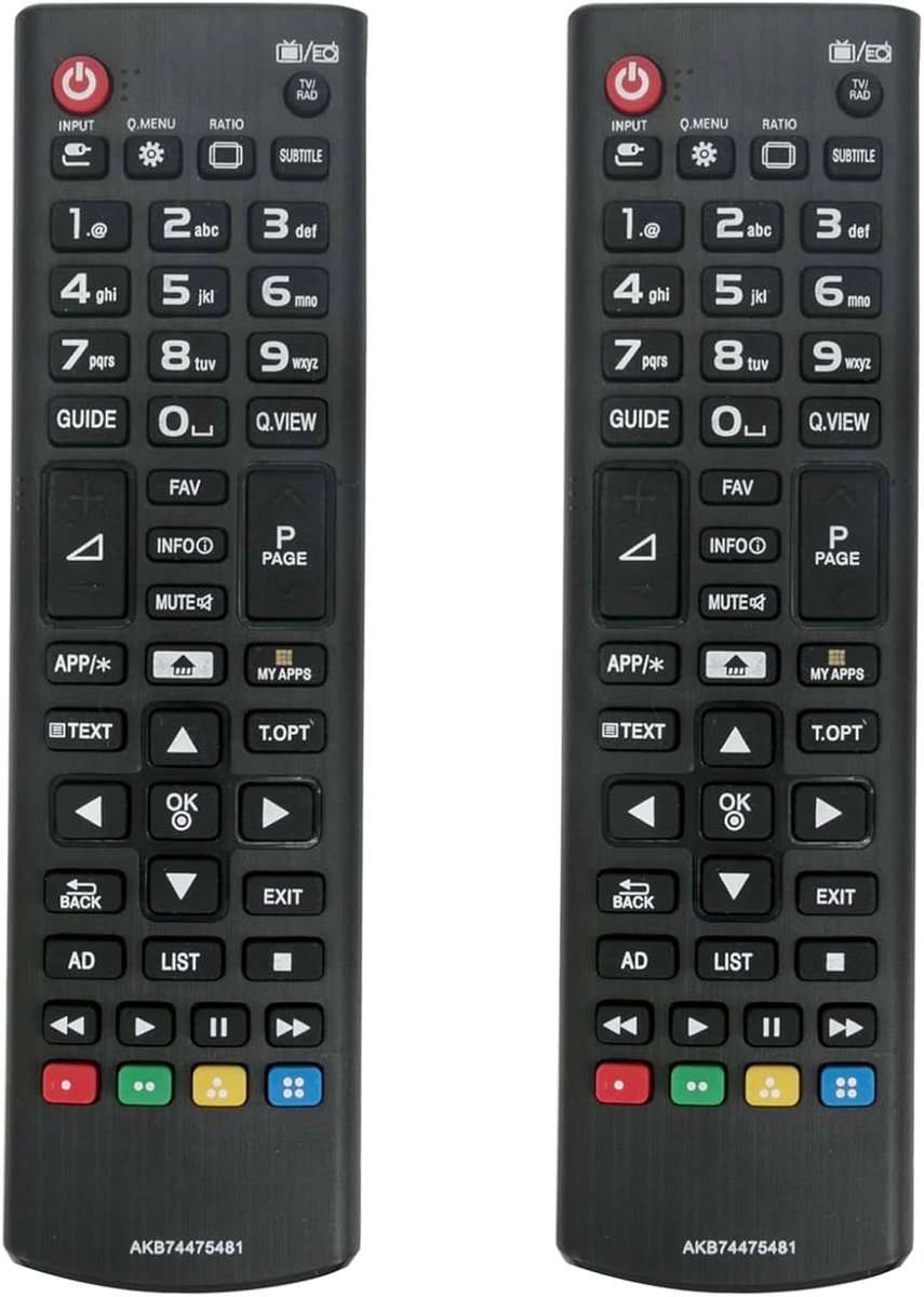 2 Pcs AKB74475481 Replacement Remote Control Fit For LG TV 43LF590V 43LH560V 43LH570V 32LF592U 43UF6407 43UF640V - ShopVlot