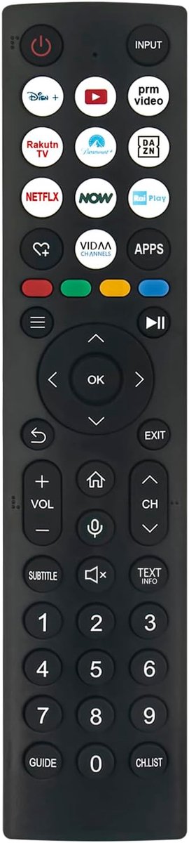 Afstandsbediening voor Hisense TV 43-85 inch - Ergonomisch ontwerp - Eenvoudig in gebruik - Volledig functioneel - ShopVlot