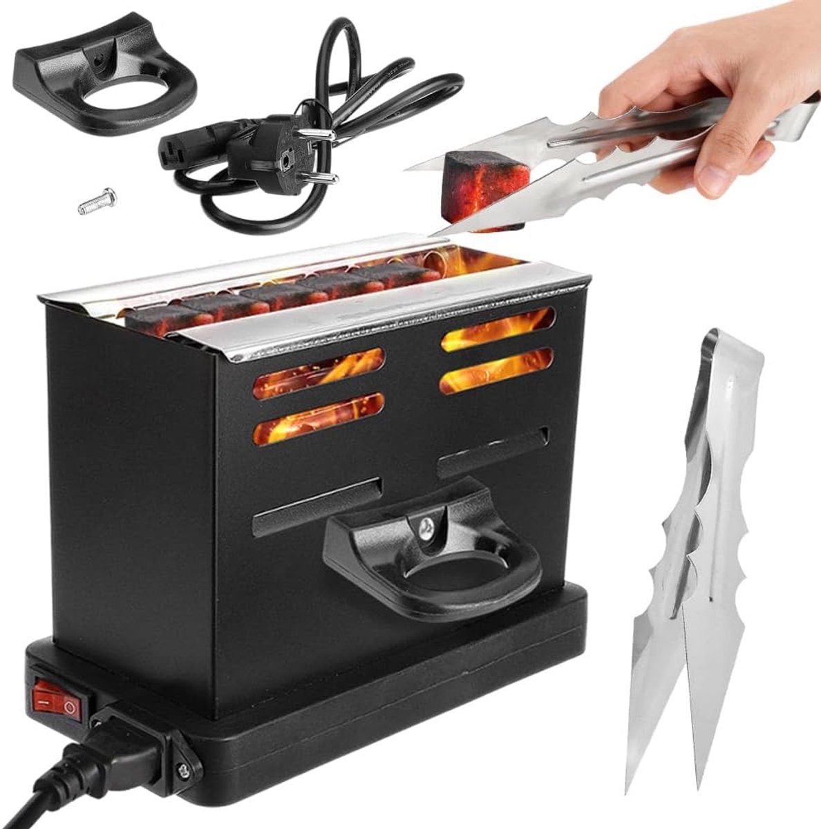 Elektrische kolenaansteker 800 watt - Houtskoolbarbecue - Eenvoudig in gebruik - Verwarmt in 6 minuten - ShopVlot