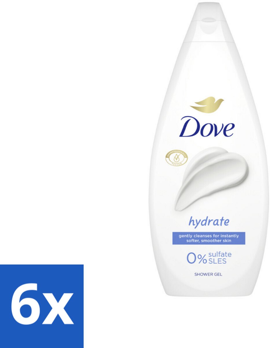 Dove Douchecrème - Hydrate - 720 ml - Voordeelverpakking - 6 stuks