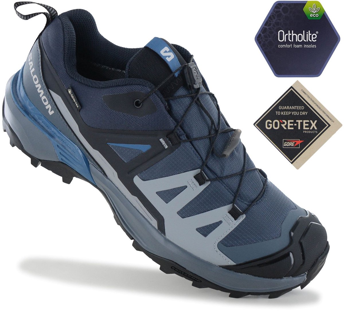 Salomon X ULTRA 360 GTX - GORE-TEX - Heren Wandelschoenen Trekking Schoenen Blauw 478604 , Maat: EU 49 1/3 UK 13.5