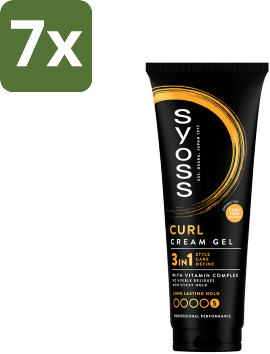 Syoss - Curl Control - Gel - Voor Gedefinieerde Krullen - 250 ml - Bulkverpakking - 7 stuks