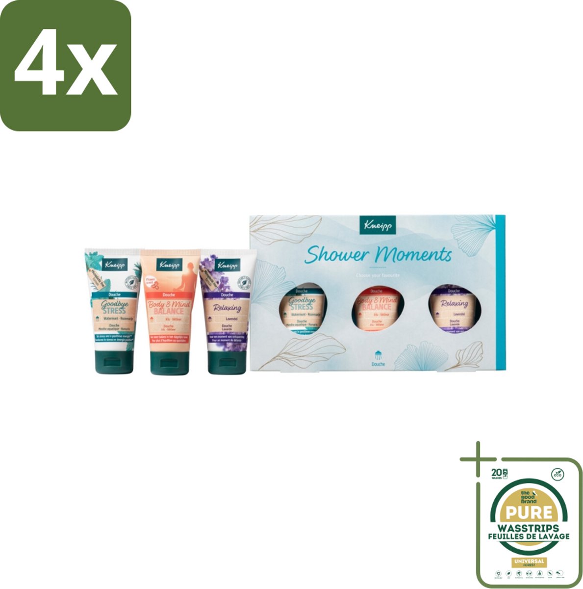 Kneipp - Shower Moments Geschenkset - Voordeelverpakking - 4 stuks - Kneipp - Natuurlijke geuren