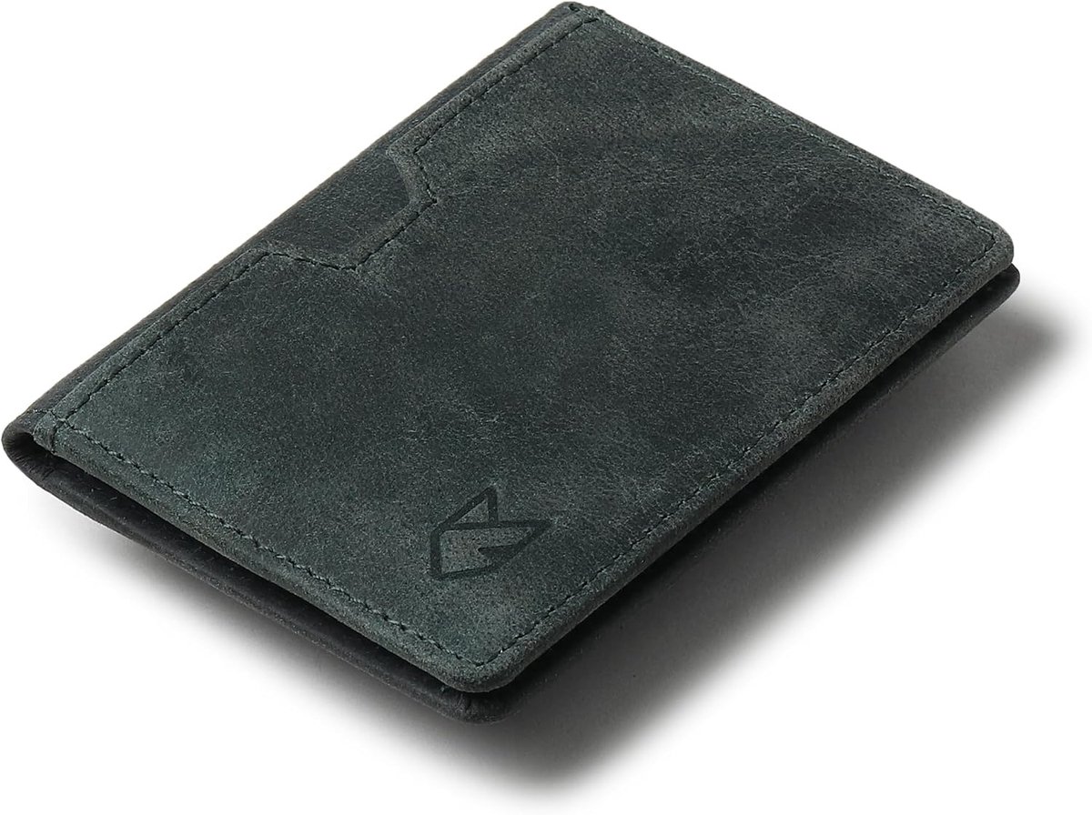 Leather Credit Card Holder Wallet for Men and Women – Thin Bifold RFID Blocking Wallet – Slim Minimalist Card Holder - ShopVlot