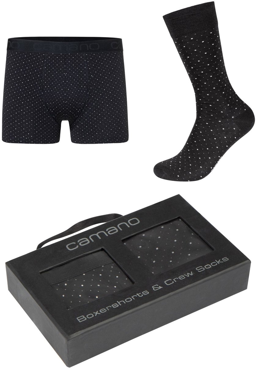 camano boxershorts sokkenset herenondergoed katoen geschenkdoos onderbroeken comfortabel elastisch gewatteerd naadloos dubbelpak combiset heren shorts sokkenset comfortabel ondergoed.