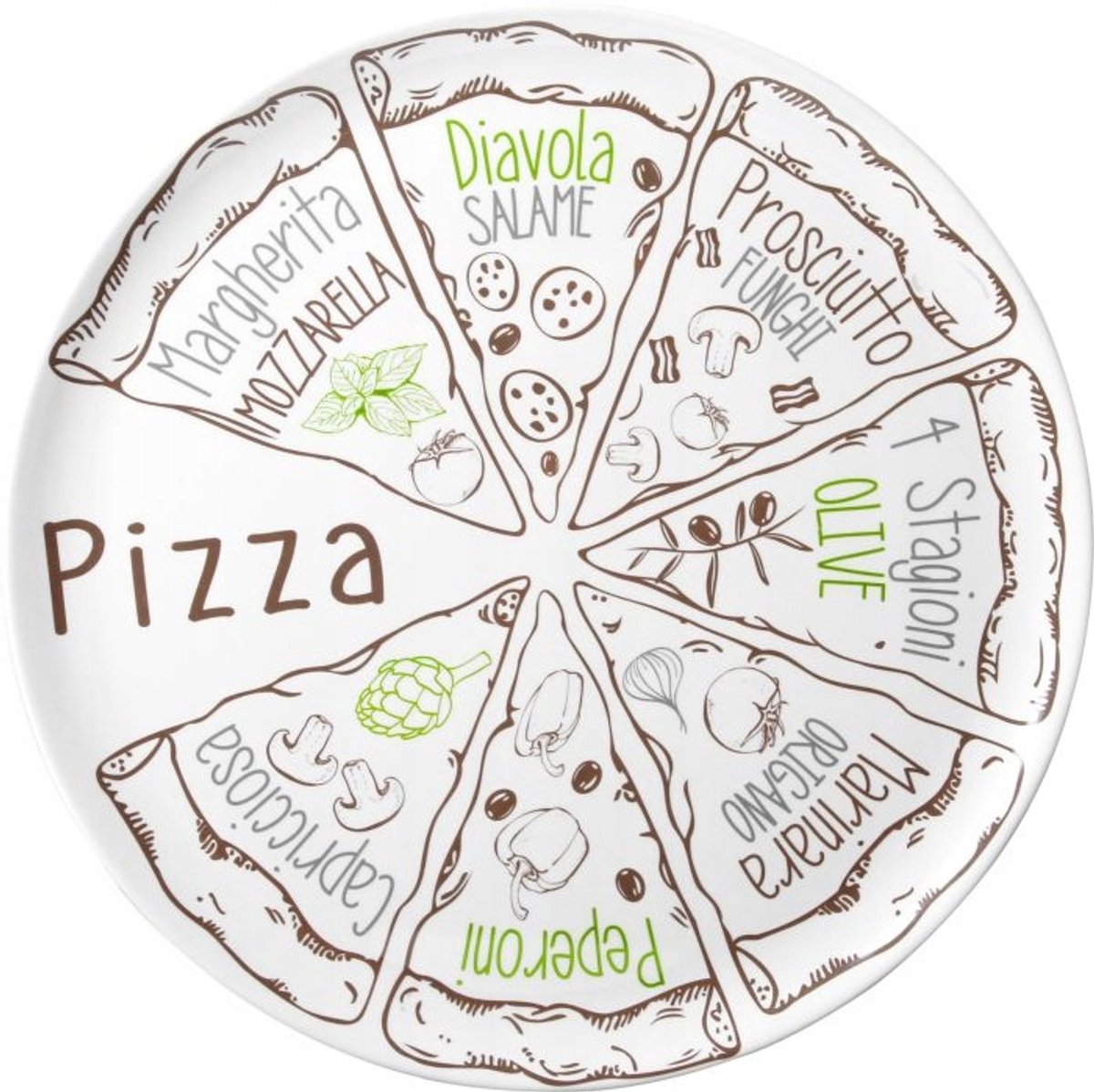 Brunner Melamine Pizzaborden Set (2 stuks) - Ø37,5cm - Onbreekbaar
