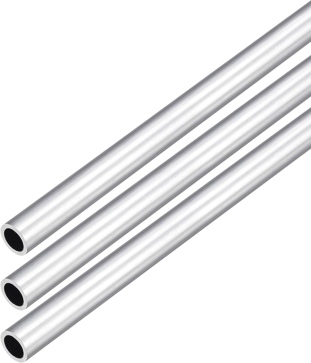 DMiotech 3pcs (9mm OD x 7mm ID) 6063 Aluminum Round Tube 250mm Length Industry Metal Tube for Machinery Frame - ShopVlot