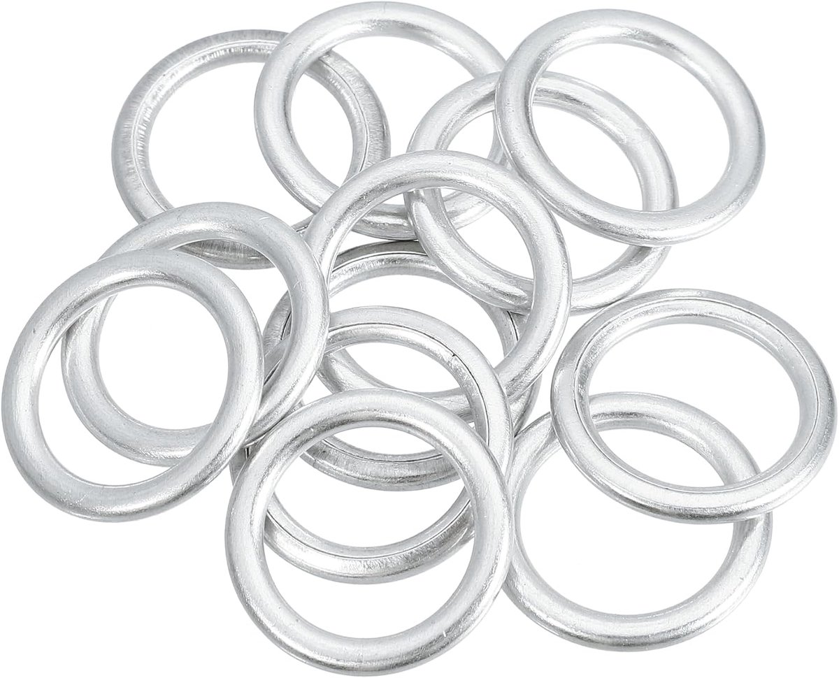 Motoforti Gaskets for Oil Drainage Plugs, Seals for Engine Oil Drain Washers for Audi A3 2009-2013, Aluminium - ShopVlot