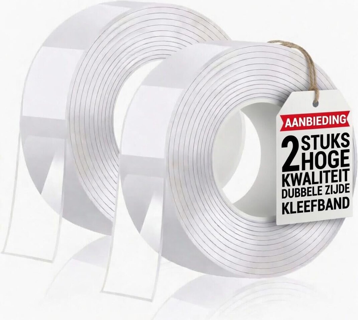 Dubbelzijdige tape set 3 m x 2.2 cm - extra sterk - transparant - ideaal voor bevestigen en decoreren - ShopVlot