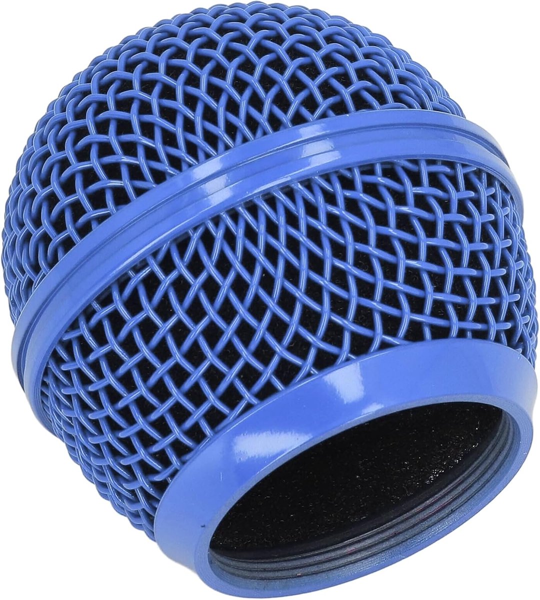 Microfoon grille vervangingskop - staal draadgaas - blauw - vernieuwt je microfoon - ShopVlot