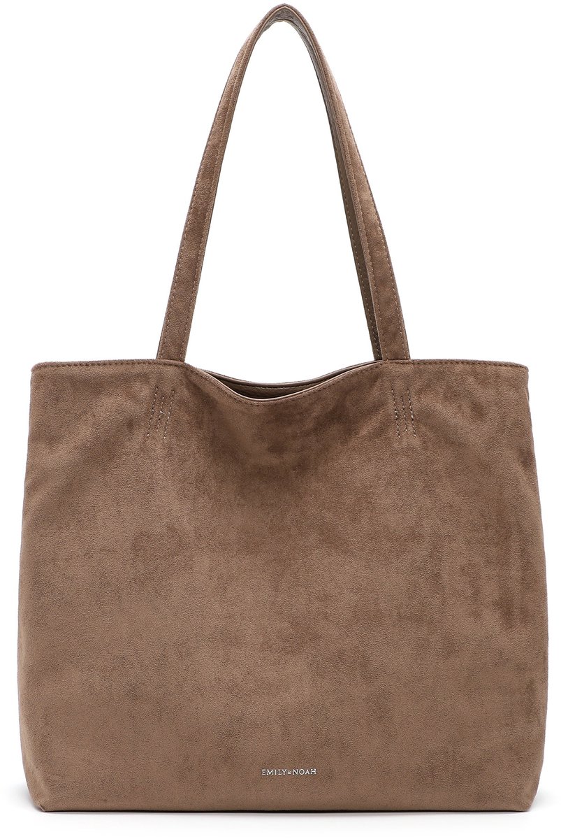 EMILY & NOAH Shopper E&N Eva Suede ( 65173 ) - Dames handtassen - taupe 900