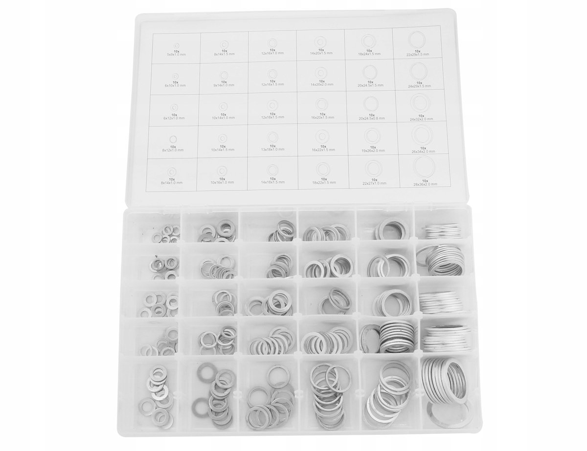 Aluminium Ringenset 300 Stuks M5-M28 - Afdichtingen voor Bouten