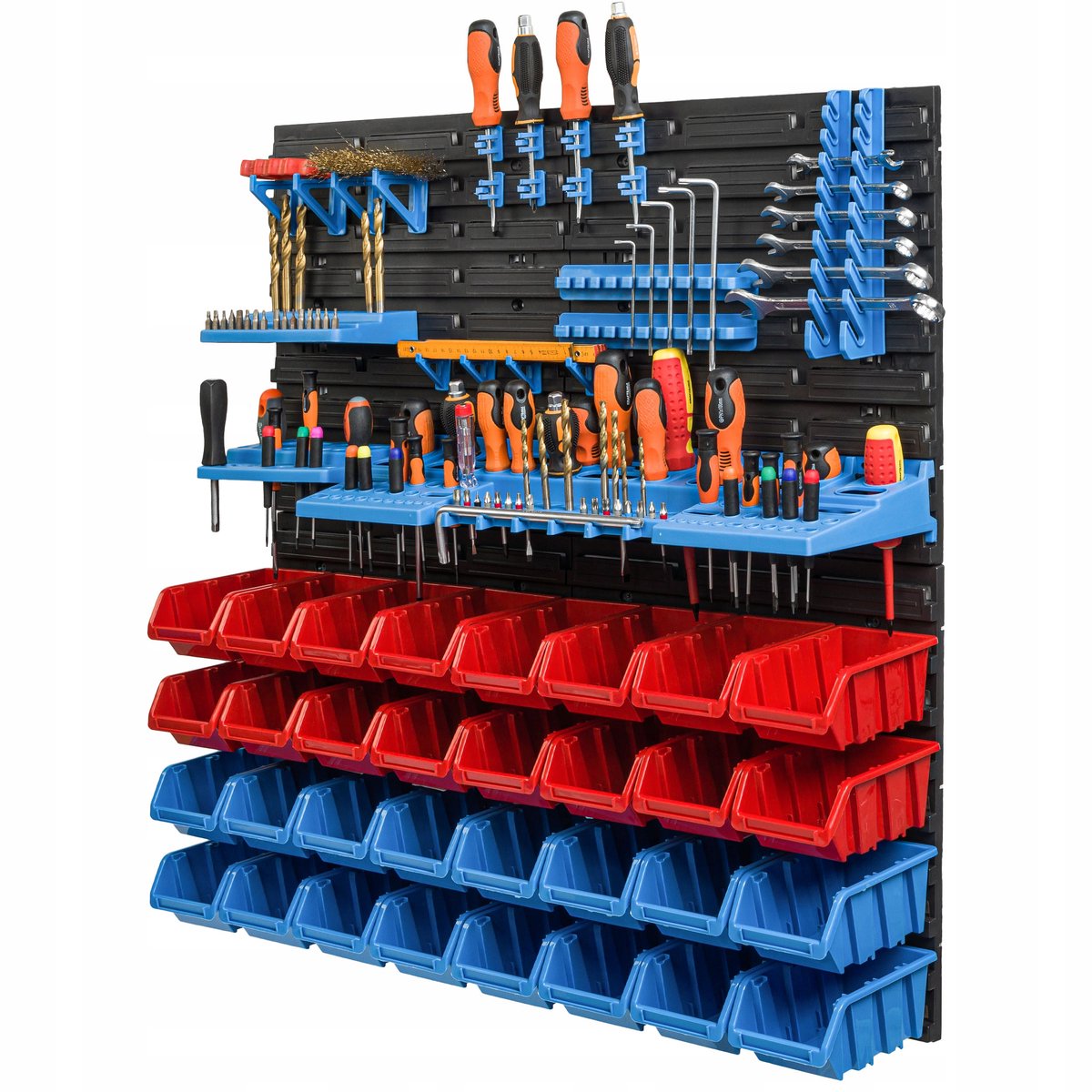 Werkplaatswand Gereedschap Organizer 77x78cm met 32 ​​Bakjes
