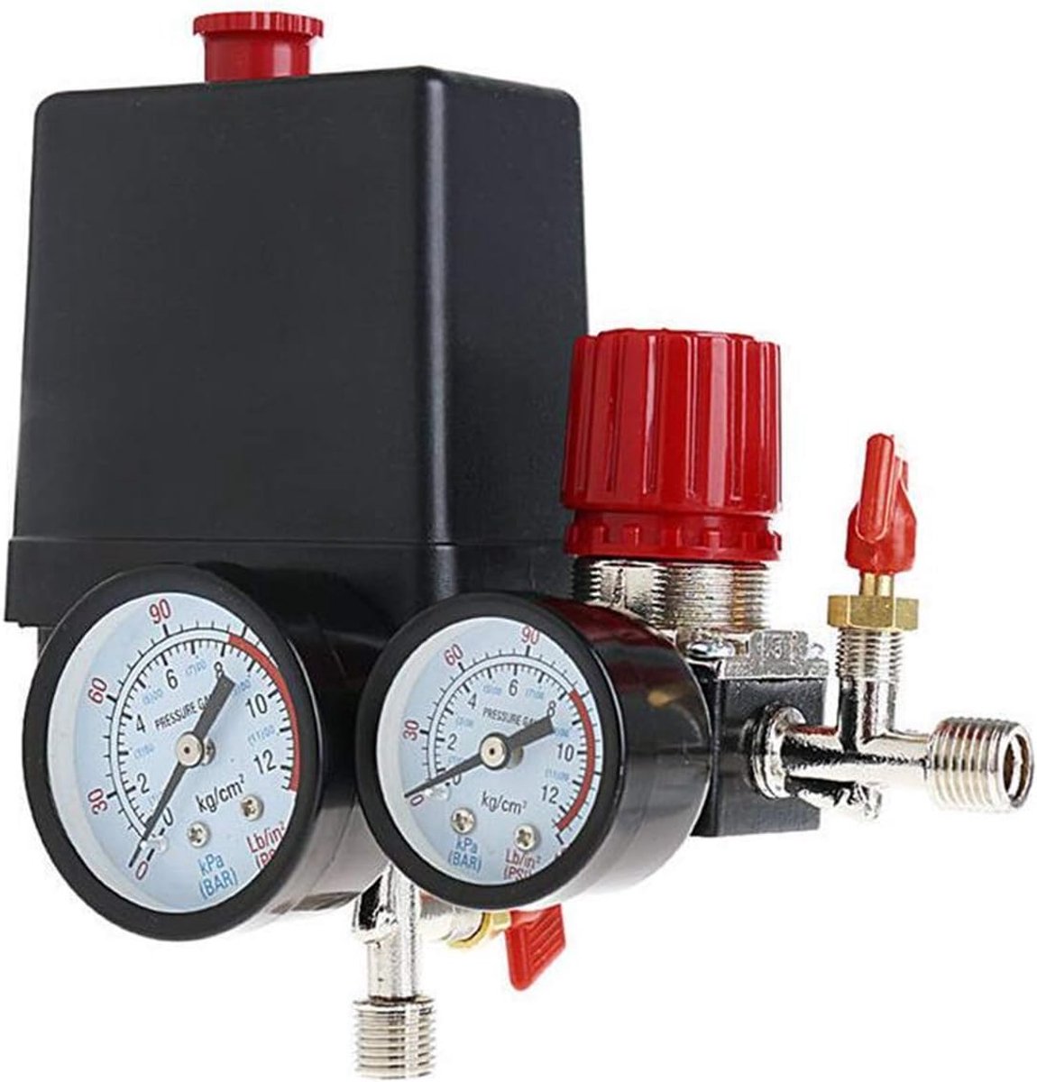 Pressure switch, air compressor, control valve 90 – 120 psi + pressure regulator - ShopVlot