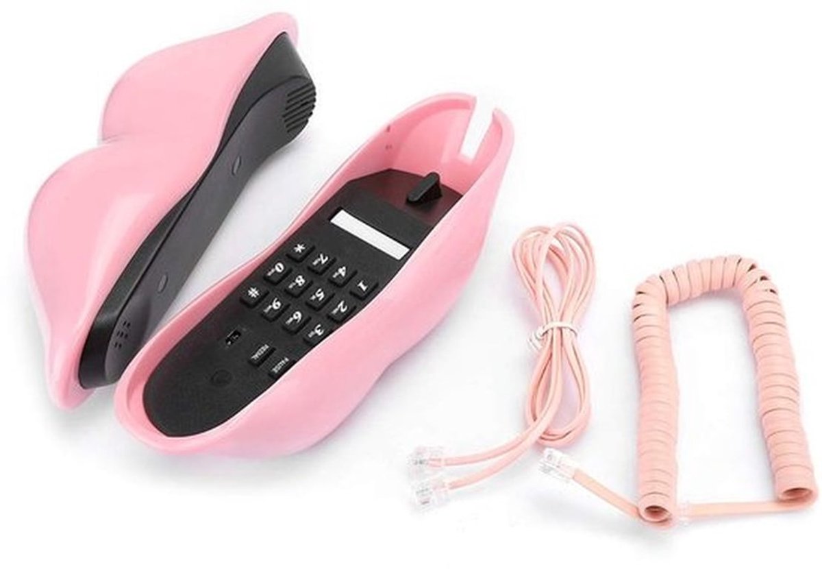 Telefoon Roze - Bedrade Telefoon - Vintage Telefoon - Antieke Telefoon - Retro Telefoon - Plastic Materiaal - Huistelphone