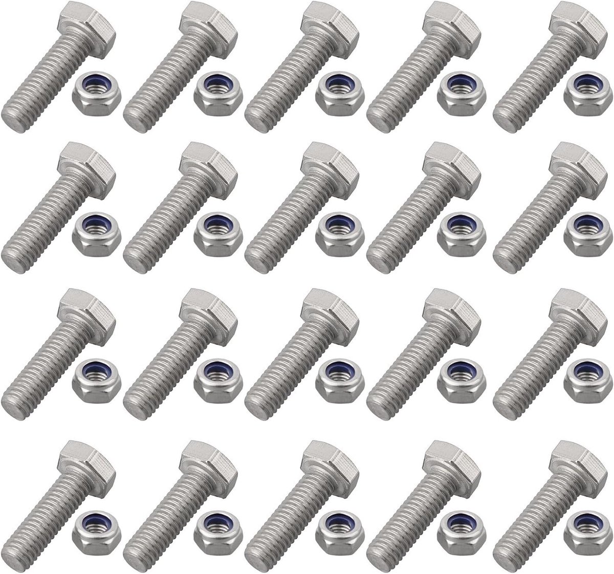 Shear Pins Bolts, 20 Sets Auger Bolts and Nuts for Honda Snow Blower HS1132 HS624 HS828 HS928 HS724, Replacement - ShopVlot
