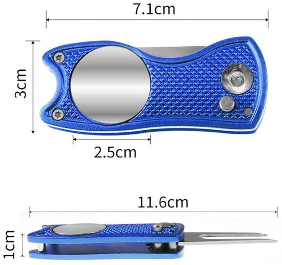 Golf Reparatie Tool met Vouwbare Pitchfork en Karabiner, 2 Stuks van GOLF — afbeelding 4