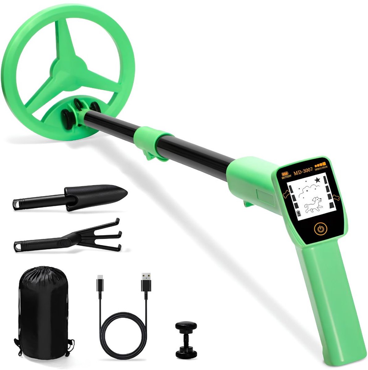 NIVA® Metaaldetecktor voor Kinderen - Waterdicht & Lichtgewicht - Metaaldetector - Groen - 17cm x 17cm x 60cm