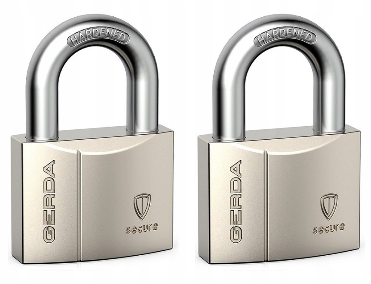 Gerda Secure Hangsloten - 2 stuks, 1 sleutelsysteem