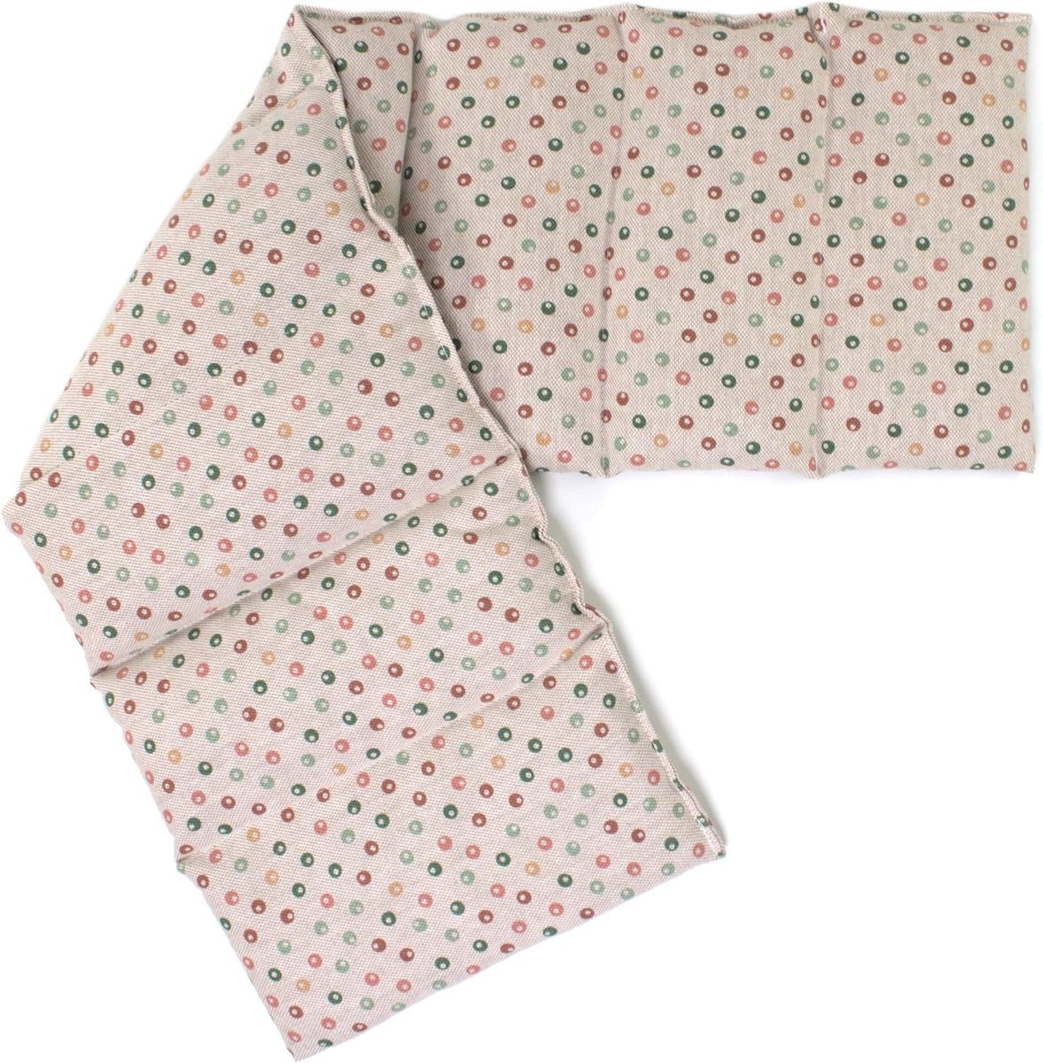 Kersenpitkussen XXL 8-kamer 75x20cm - bio-stof "stippen" warmtekussen korrelkussen - ShopVlot