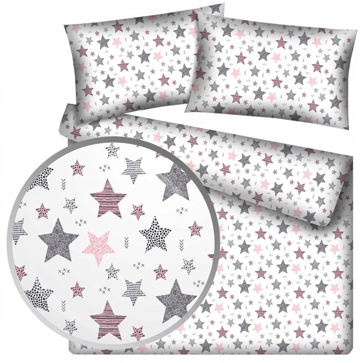 Kinderbeddengoed Sterren 160x200 cm - 100% Katoen