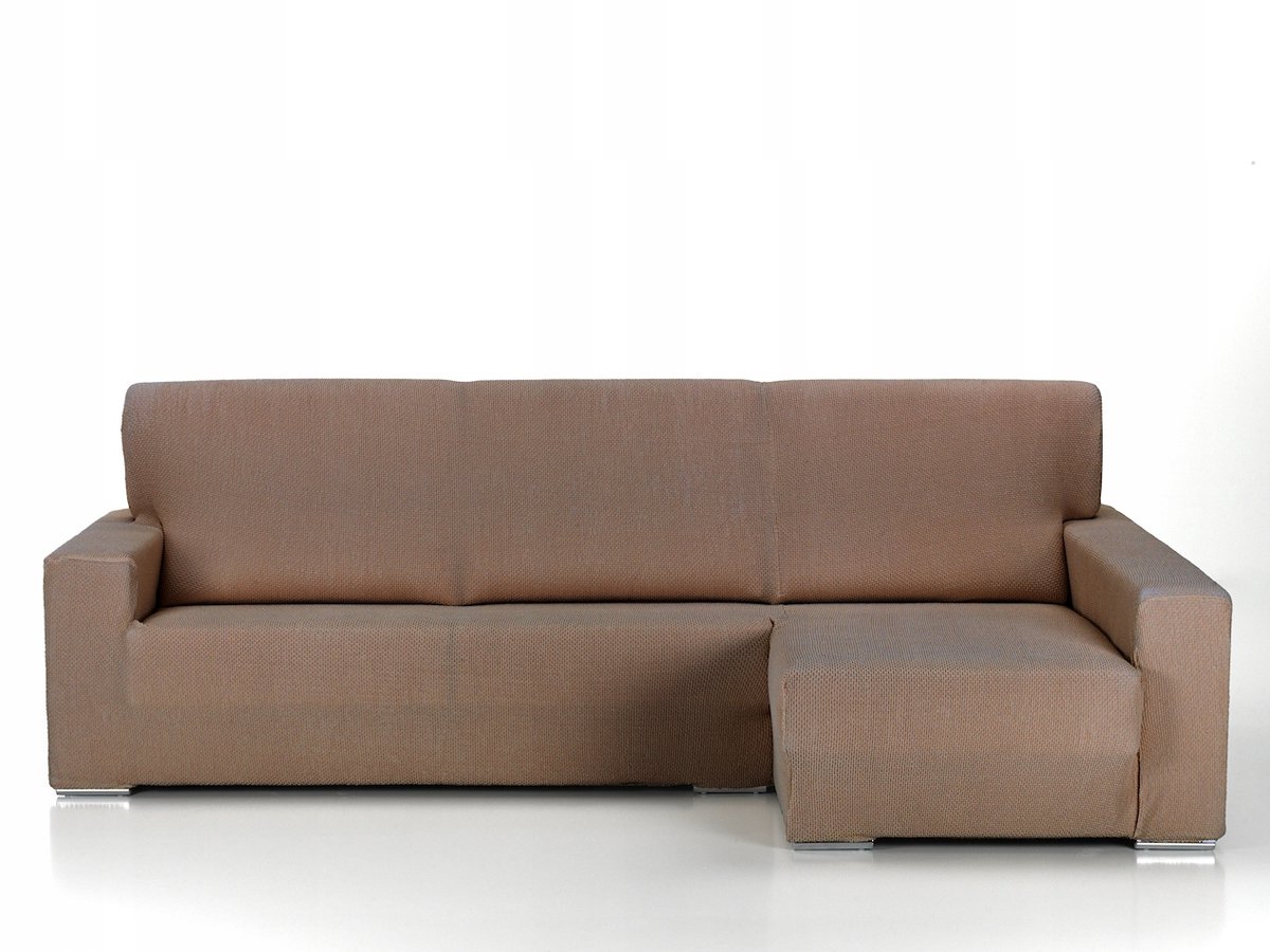 MILAN Hoekbankovertrek met Ottomaan - Beige - Elastisch & Duurzaam