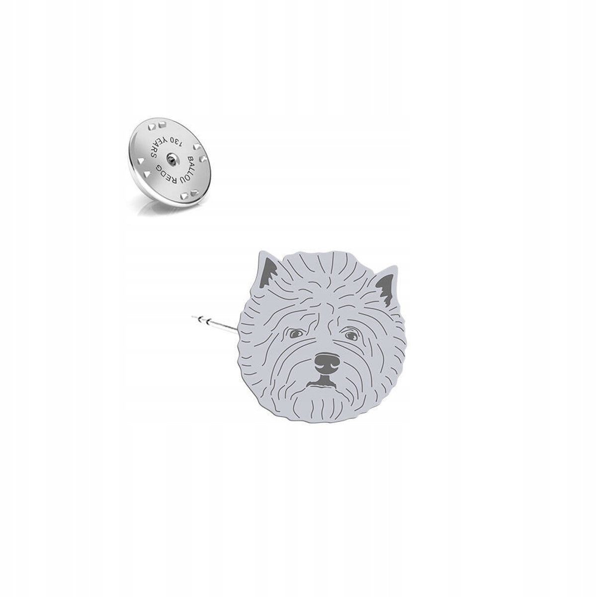 Zilveren Broche West Highland White Terrier 925 Sieraden - Gratis Gravure