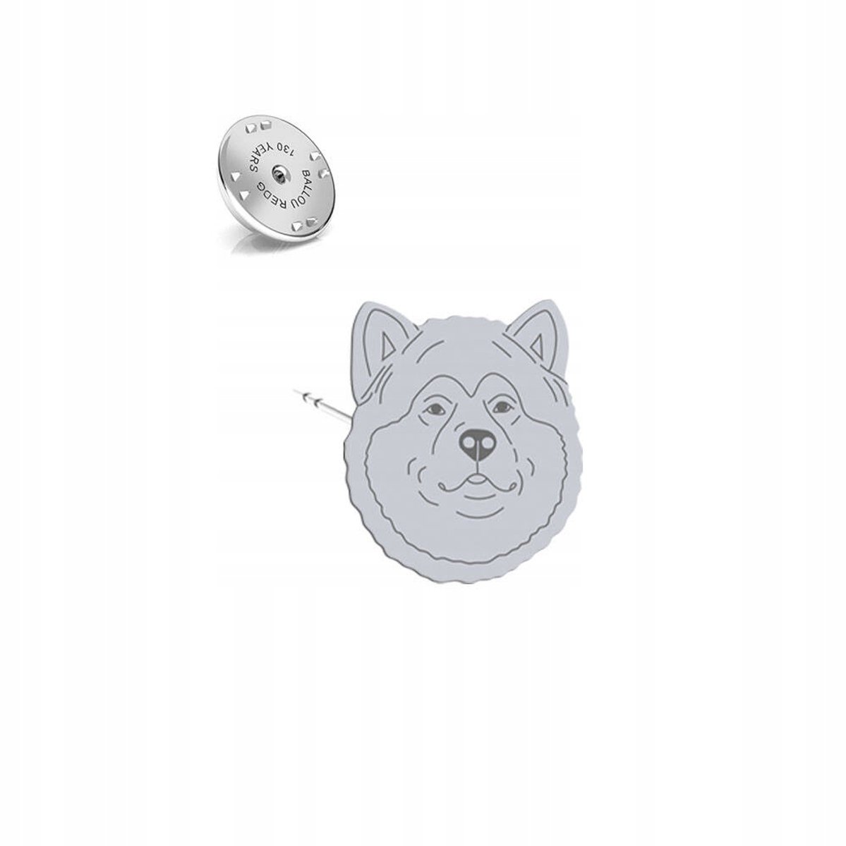Zilveren Alaskan Malamute Pin - 925 Sterling Zilveren Sieraden