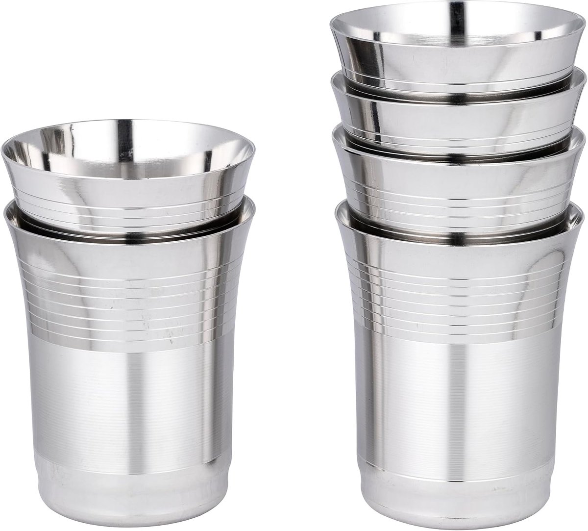 RVS Tumblers 350ml - Grote Spiegelpunt - Unbreekbaar - Ideaal voor Dranken - ShopVlot