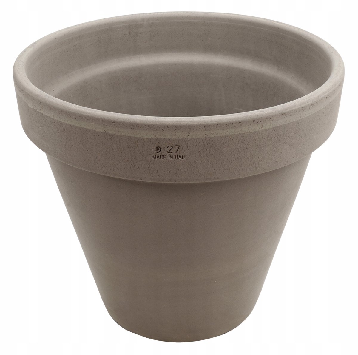 Merkloze Keramische Terracotta Pot 27cm - Grijs/Beige - Vorstbestendig