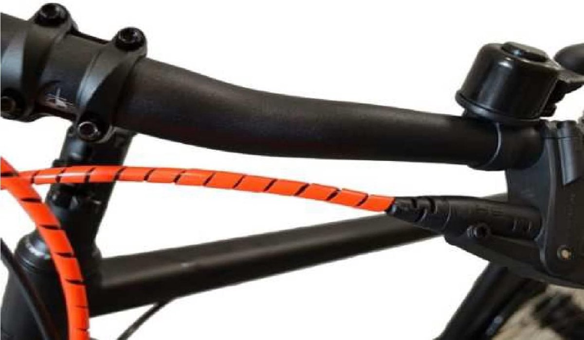 Filmer Bicycle Brake Cable Protector, Decoration for Your Bike, Protect Your Bicycle Cable (Neon Red) - ShopVlot
