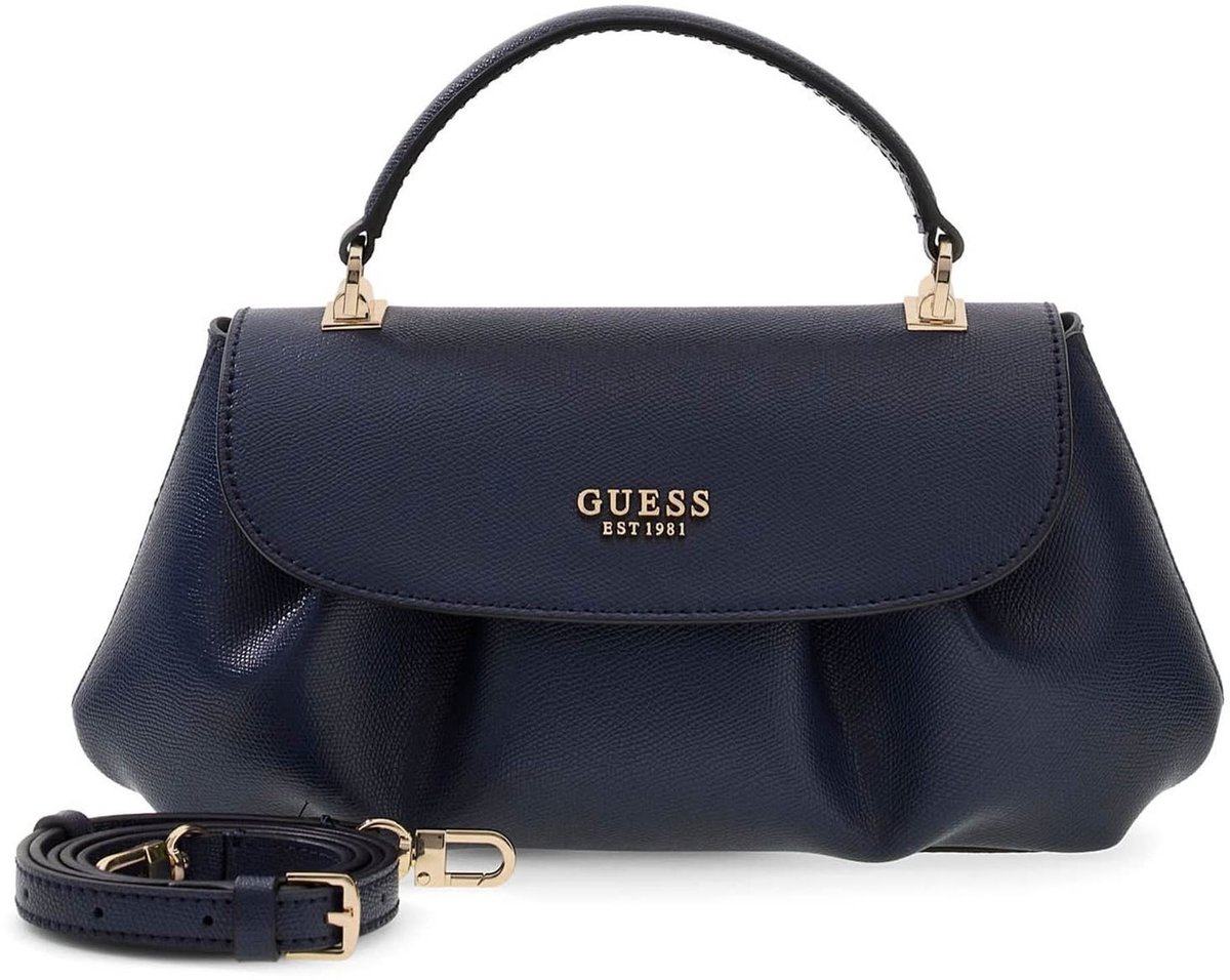 GUESS schoudertas handtas Amorette Top Handle Flap Bag Midnight donkerblauw