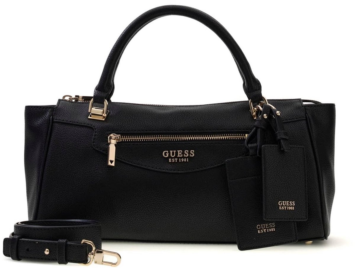 GUESS schoudertas handtas Antonia Girlfriend Satchel Black zwart
