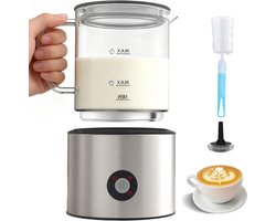 Melkopschuimer - Melk klopper - Koffie maken - 4-in-1 functie - 500 ml - Zilverkleurig
