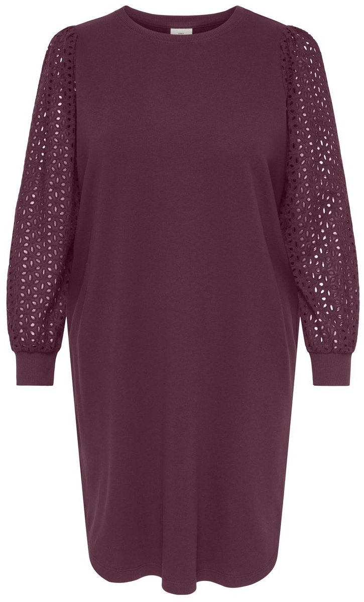 Only Carmakoma - Cardonna L/S Mix O-Neck Midi Dress Jrs Dames Jurk